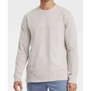 Goodfellow & Co. Men's XL Taupe Beige Long Sleeve Cotton‎ Pocket T-Shirt